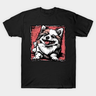 Retro Art Pomeranian Dog Lover T-Shirt